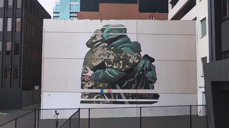 Felháborodást keltett egy ausztrál művész háborús festménye