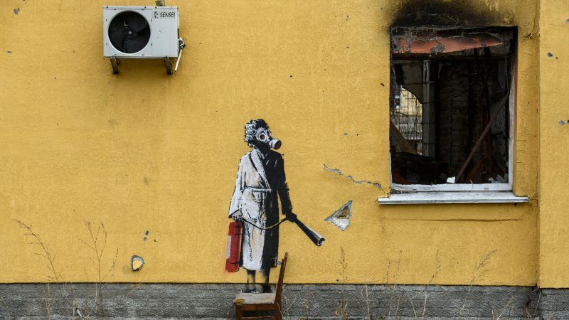 Banksy falfestményt loptak el Ukrajnában