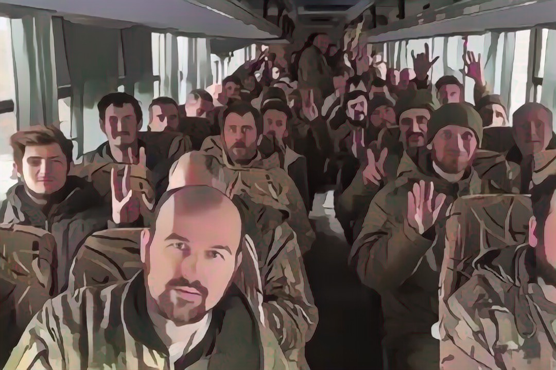 Videón a kiszabadult ukrán hadifoglyok