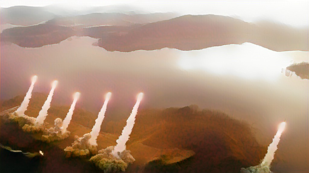 Észak-Korea egyszerre hat ballisztikus rakétát lőtt ki