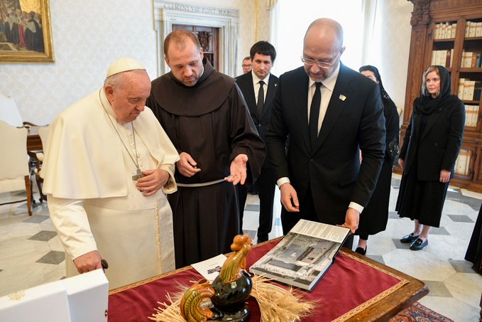 Ferenc pápa fogadta az ukrán miniszterelnököt